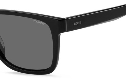 Okulary przeciwsłoneczne BOSS BOSS1759/G/S 807/M9 Polarized Kwadratowe Czarne