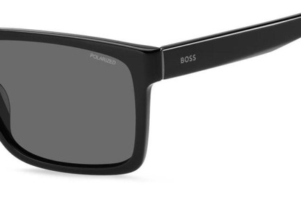 Okulary przeciwsłoneczne BOSS BOSS1760/G/S 807/M9 Polarized Kwadratowe Czarne