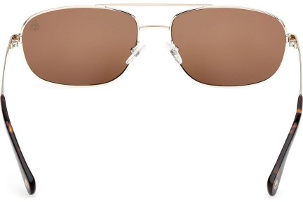 Okulary przeciwsłoneczne Timberland TB00045 32H Polarized Prostokątne Złote