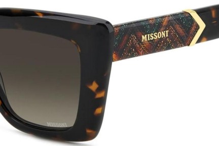 Okulary przeciwsłoneczne Missoni MIS0214/S 086/HA Kocie oczy Havana