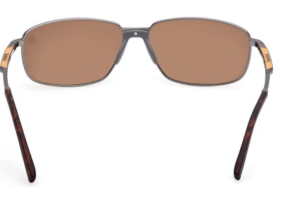 Okulary przeciwsłoneczne Timberland TB00041 09H Polarized Prostokątne Szare