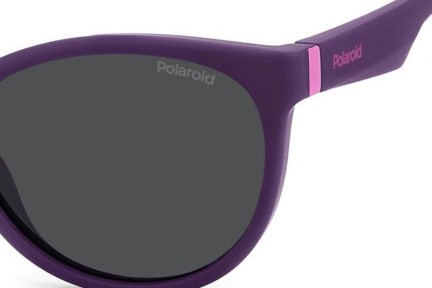 Okulary przeciwsłoneczne Polaroid Junior PLD8065/S B3V/M9 Polarized Kocie oczy Fioletowe