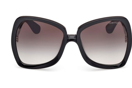 Okulary przeciwsłoneczne Tom Ford Jerry FT1222 01B Kocie oczy Czarne