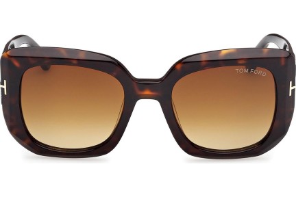 Okulary przeciwsłoneczne Tom Ford Carla-02 FT1220 52F Kocie oczy Havana