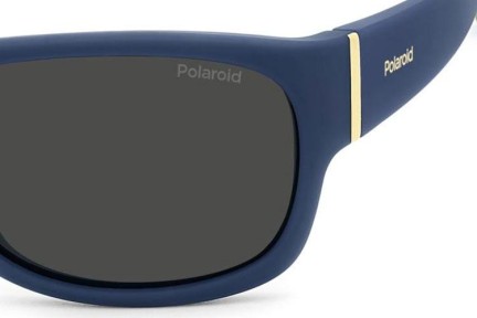 Okulary przeciwsłoneczne Polaroid Junior PLD8064/S PJP/M9 Polarized Prostokątne Niebieskie