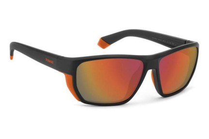 Okulary przeciwsłoneczne Polaroid PLD7057/S RC2/OZ Polarized Prostokątne Czarne