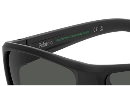 Okulary przeciwsłoneczne Polaroid PLD7057/S 003/M9 Polarized Prostokątne Czarne