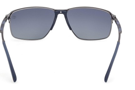 Okulary przeciwsłoneczne Timberland TB00040 91D Polarized Prostokątne Niebieskie