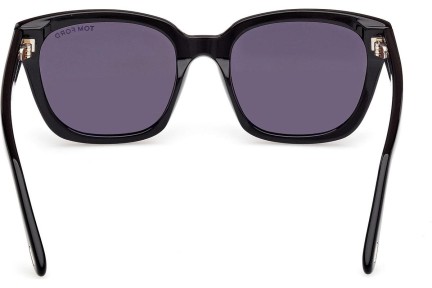 Okulary przeciwsłoneczne Tom Ford Haylay FT1216 01A Kwadratowe Czarne