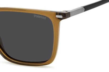 Okulary przeciwsłoneczne Polaroid PLD4183/S/X 09Q/M9 Polarized Kwadratowe Brązowe