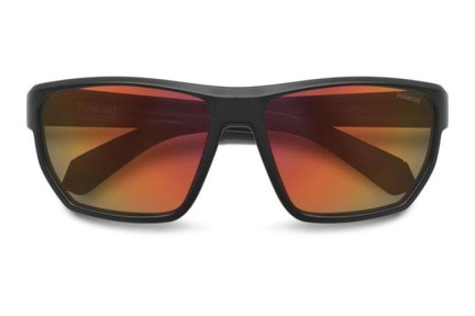 Okulary przeciwsłoneczne Polaroid PLD7057/S RC2/OZ Polarized Prostokątne Czarne