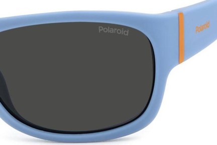 Okulary przeciwsłoneczne Polaroid Junior PLD8064/S MVU/M9 Polarized Prostokątne Niebieskie