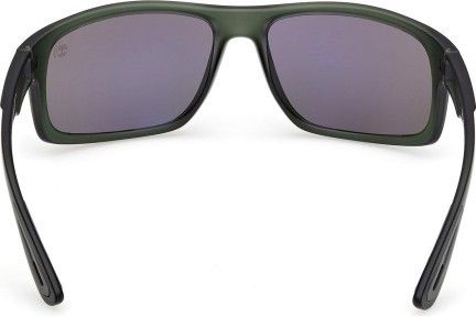 Okulary przeciwsłoneczne Timberland TB00034 97D Polarized Prostokątne Zielone