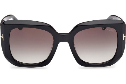 Okulary przeciwsłoneczne Tom Ford Carla-02 FT1220 01B Kocie oczy Czarne