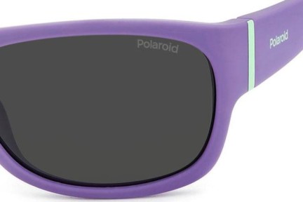 Okulary przeciwsłoneczne Polaroid Junior PLD8064/S B3V/M9 Polarized Prostokątne Fioletowe