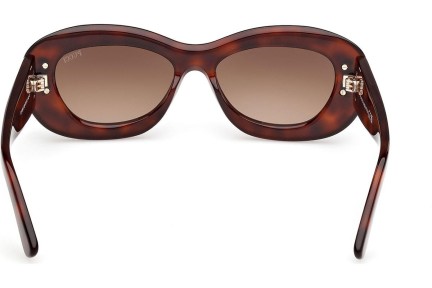 Okulary przeciwsłoneczne Emilio Pucci EP0210 53F Owalne Havana