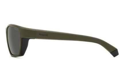 Okulary przeciwsłoneczne Polaroid PLD7057/S DLD/M9 Polarized Prostokątne Zielone