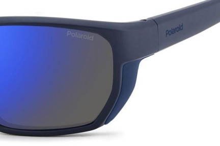 Okulary przeciwsłoneczne Polaroid PLD7057/S FLL/5X Polarized Prostokątne Niebieskie