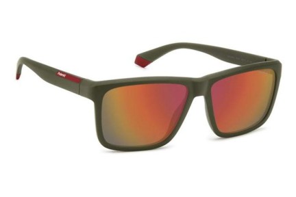 Okulary przeciwsłoneczne Polaroid PLD2164/S TBO/OZ Polarized Kwadratowe Zielone