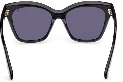 Okulary przeciwsłoneczne Tom Ford Elvira FT1217 01A Kocie oczy Czarne