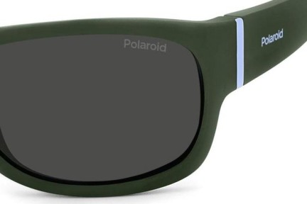 Okulary przeciwsłoneczne Polaroid Junior PLD8064/S 1ED/M9 Polarized Prostokątne Zielone