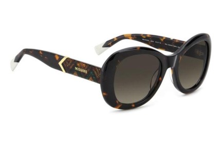 Okulary przeciwsłoneczne Missoni MIS0215/G/S 086/HA Kocie oczy Havana