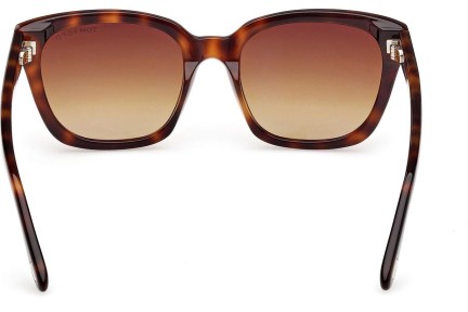 Okulary przeciwsłoneczne Tom Ford Haylay FT1216 53F Kwadratowe Havana