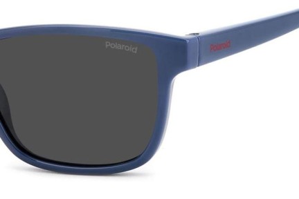 Okulary przeciwsłoneczne Polaroid Junior PLD8067/S PJP/M9 Polarized Kwadratowe Niebieskie