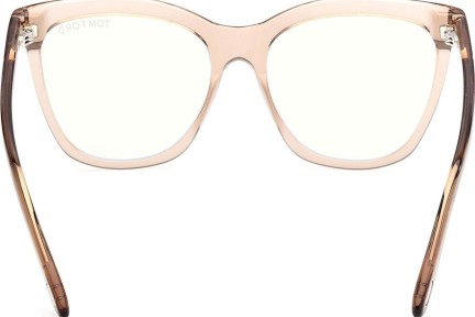 Okulary korekcyjne Tom Ford FT6042-B 045 Kocie oczy Brązowe