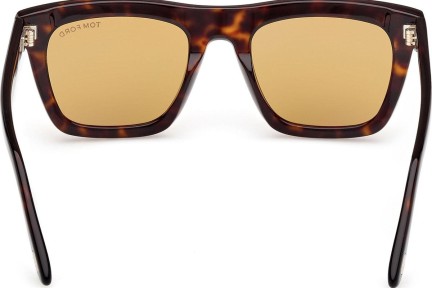 Okulary przeciwsłoneczne Tom Ford Lelio FT1207 52E Kwadratowe Havana