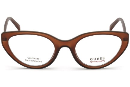 Okulary korekcyjne Guess GU3058 045 Owalne Brązowe