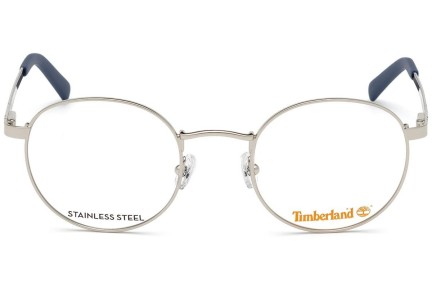 Okulary korekcyjne Timberland TB1652 010 Okrągłe Srebrne