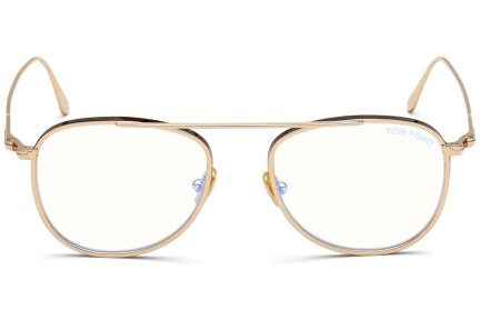 Okulary korekcyjne Tom Ford FT5691-B 028 Pilotki (Aviator) Złote