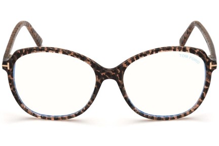 Okulary korekcyjne Tom Ford FT5708-B 055 Okrągłe Havana