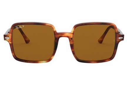 Okulary przeciwsłoneczne Ray-Ban Square II RB1973 954/57 Polarized Oversize Havana