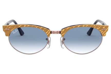 Okulary przeciwsłoneczne Ray-Ban Clubmaster Oval RB3946 13063F Browline Beżowe