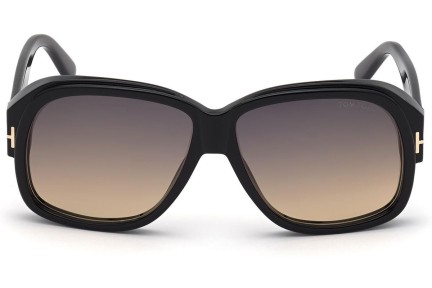 Okulary przeciwsłoneczne Tom Ford FT0837 01B Kwadratowe Czarne