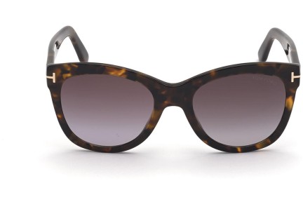 Okulary przeciwsłoneczne Tom Ford FT0870 52T Kocie oczy Havana