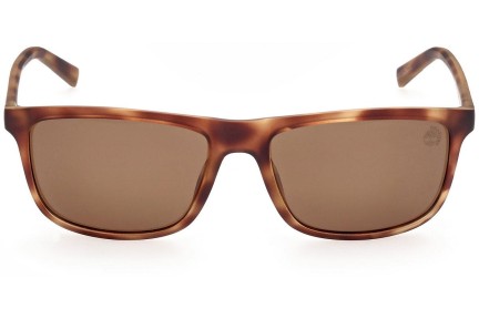 Okulary przeciwsłoneczne Timberland TB9266 52H Polarized Prostokątne Havana