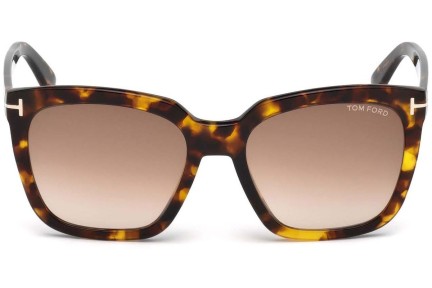 Okulary przeciwsłoneczne Tom Ford Amarra FT0502 52F Kwadratowe Havana