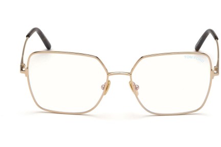 Okulary korekcyjne Tom Ford FT5739-B 028 Kwadratowe Złote