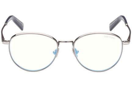 Okulary korekcyjne Tom Ford FT5749-B 012 Okrągłe Srebrne