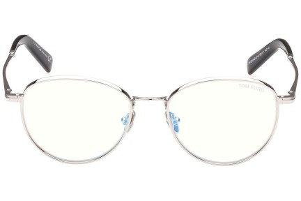 Okulary korekcyjne Tom Ford FT5749-B 016 Okrągłe Srebrne