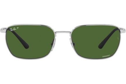 Okulary przeciwsłoneczne Ray-Ban Chromance Collection RB3684CH 003/P1 Polarized Prostokątne Srebrne