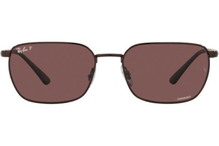 Okulary przeciwsłoneczne Ray-Ban Chromance Collection RB3684CH 014/AF Polarized Prostokątne Brązowe