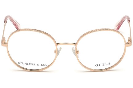 Okulary korekcyjne Guess GU2736 028 Okrągłe Złote