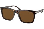 Okulary przeciwsłoneczne Prada PR18WS 2AU01D Polarized Kwadratowe Havana