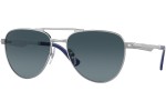 Okulary przeciwsłoneczne Persol PO1003S 518/S3 Polarized Pilotki (Aviator) Srebrne