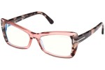 Okulary korekcyjne Tom Ford FT5879-B 072 Kocie oczy Różowe