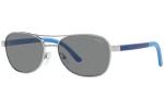 Okulary przeciwsłoneczne Polo Ralph Lauren PP9002 939287 Pilotki (Aviator) Srebrne